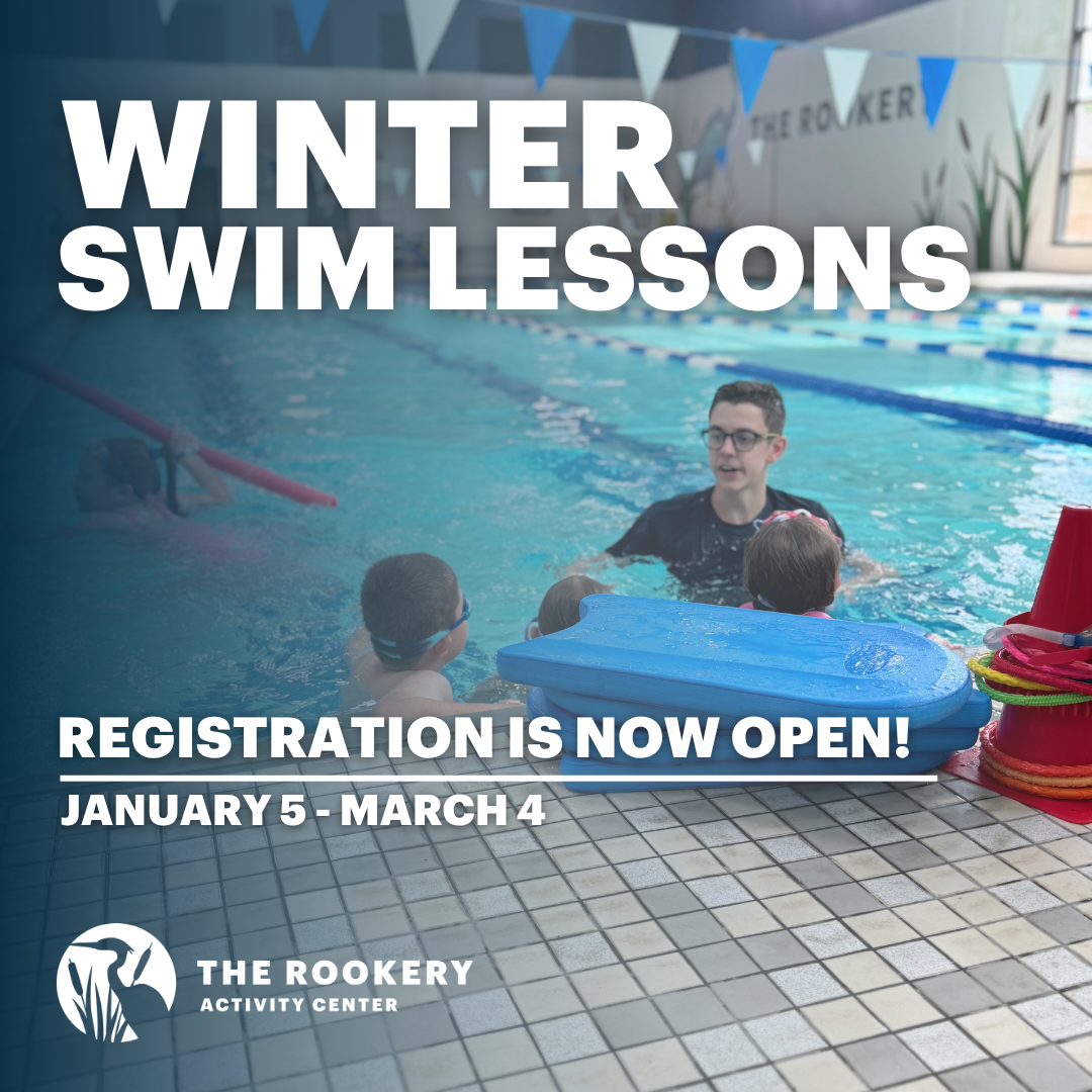 Photo of kids doing a swim lesson with text: Winter Swim Lessons Opens in new window