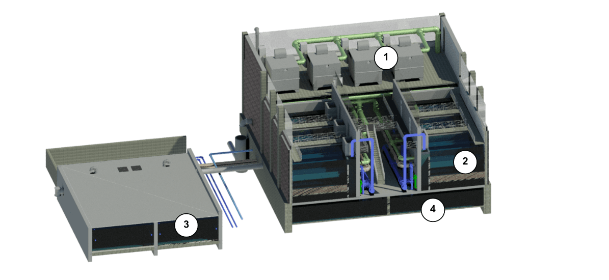 Diagram of water filtration unit